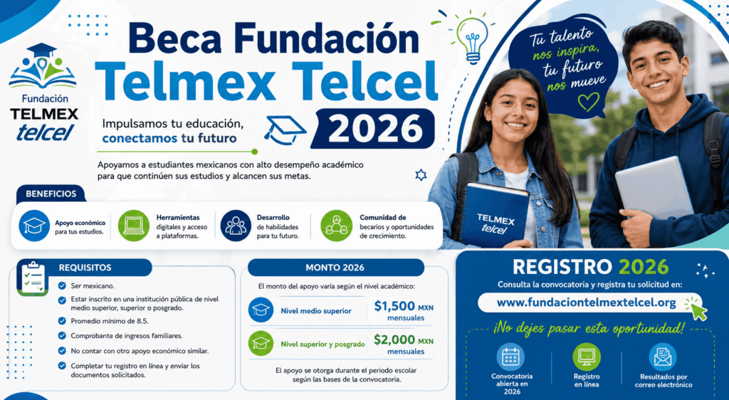 Beca Fundación Telmex Telcel 2026